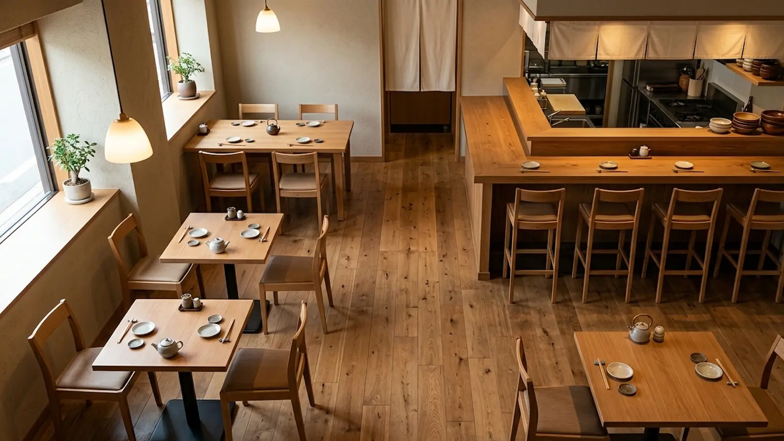 飲食店の2名席・4名席・カウンター比率はどう決める?|席種構成で売上効率を高める考え方